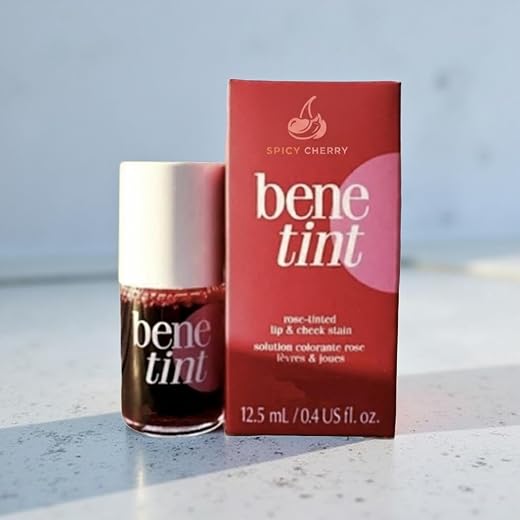 Spicy Cherry Rose-Tinted Lip &amp; Cheek Stain, Sheer Buildable Colour, 12.5 ml