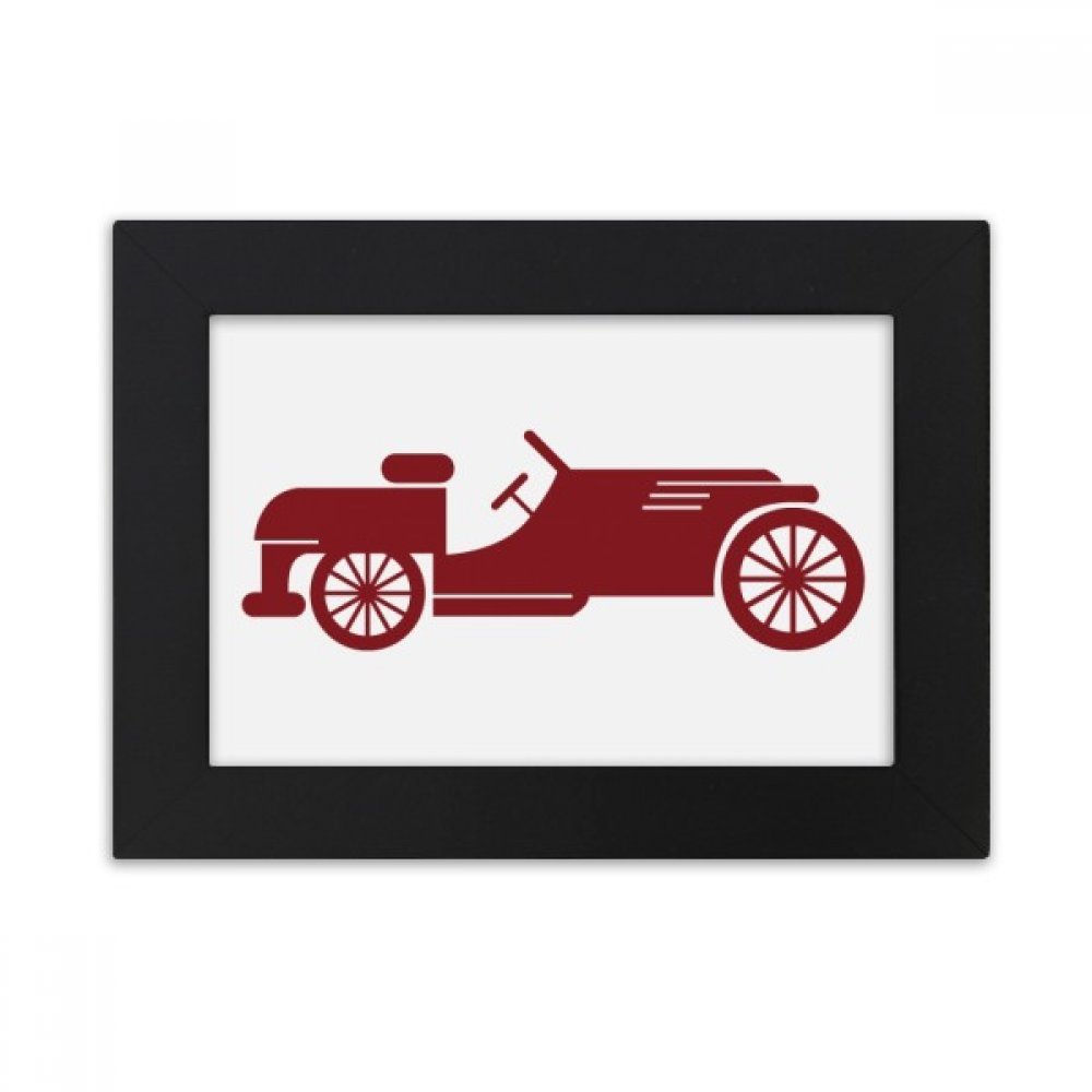 Marco geométrico rojo foto 5x7 cuadro pintura negra coche clásico escritorio