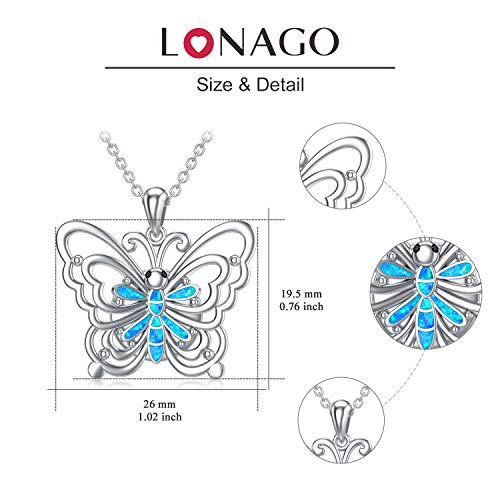 Lonago Butterfly Pendant Necklace Picture Locket Necklace Hold Photo Necklace For Women Girl (Butterfly Locket-3) #TOP6