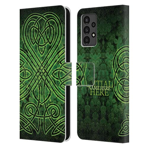 Coque Samsung A13 Personnalisée Étui Cuir Portefeuille Trèfle Irlandais