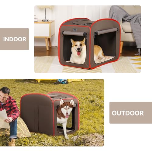 Petsfit Hundebox faltbar Pop-up-Design,Faltbare Hundebox für Zuhause Zimmerkennel Hund für kleine mittlere Hunde aus Stoff,Leichte tragbare Schlafbox für Büro,Wohnzimmer,Camping,Hotels
