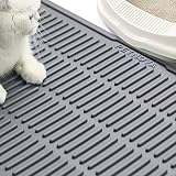 PetNova Small Cat Litter Mat: Silicone Trapping Mats for Cats Litter Box - Kitty Waterproof Litter C