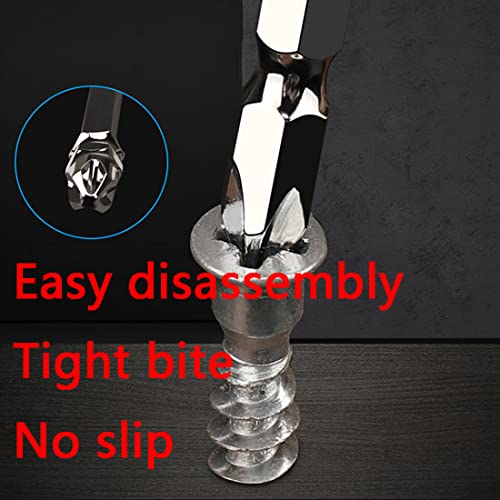 Nacx Ph2/ Sl5 Magnetic Double Ended Screwdriver Bits, S2 Power Tool, 1/4 Inch Hex Shank 2.5Inches Length, 10Pcs #TOP4