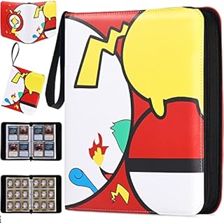 Trading Card Binder, Card Binder 9-Pocket 900 Pockets & 4-Pocket 104 Pockets Trading Card Holder Album, 63 Pages Removable Sleeves, Cards Collection Book with Zipper, 1004 Pockets