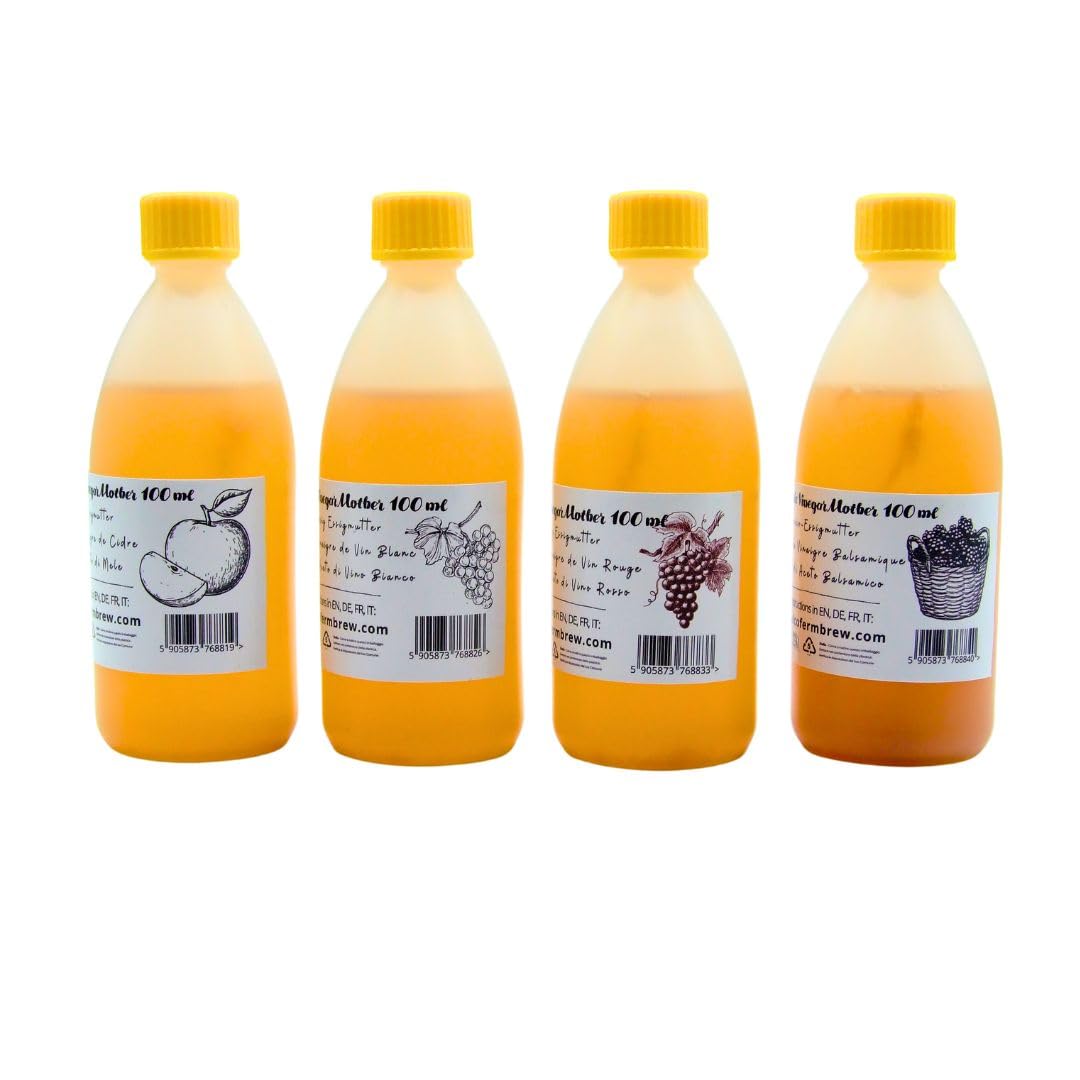 Mère de Vinaigre de Vin Rouge 100 ml - Fermentation Naturelle - Vinaigre Maison - Jusqu’à 50 L