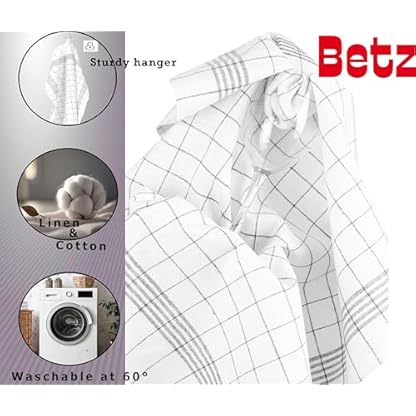 Betz 3er Set 50 x 68 cm Halbleinen Geschirrtücher extrem strapazierfähig und saugstark Geschirrhandtuch Gläsertuch Jacquard Gläsertücher Küchentuch Handtuch MCT-12 HL grau – Bild 6