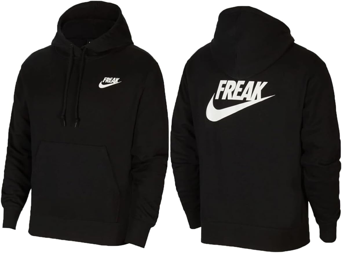 Nike Men's Giannis Greek Freak Pullover Hoodie (Large, l) Black/White