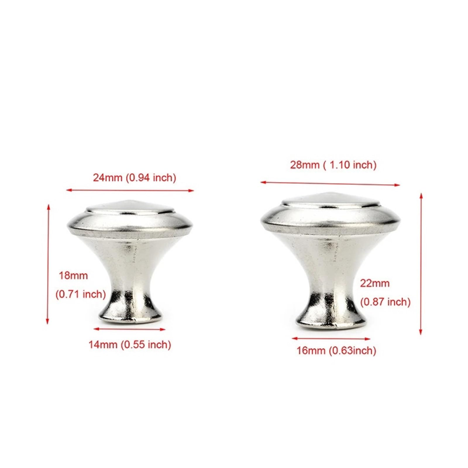 Boutons d'armoire ronds Lot de 12 poignées de tiroir de cuisine en acier inoxydable noir for meubles, armoire, commode, placard, porte, 24 mm, 28 mm (noir 28 mm)