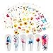 MWOOT 18 Fogli Farfalla Adesivi Misti per Unghie, Nail Art Water Transfer Sticker Home Decalcomanie per Manicure con Fiori Butterfly per le Donne Bomboniere per le unghie Fai-Da-Te Decalcomanie