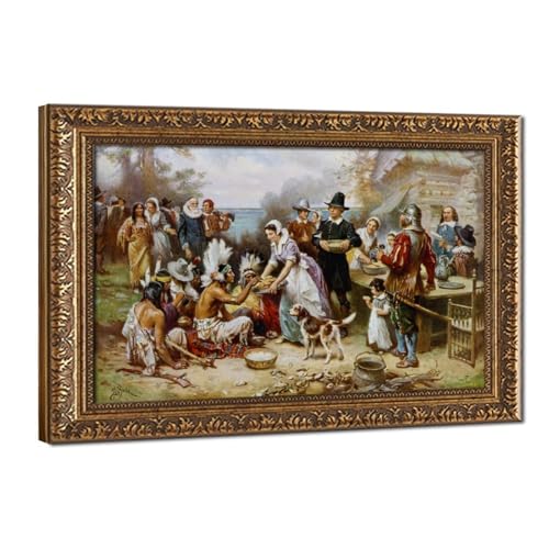 The Pilgrims First Thanksgiving décoration murale pour bureau