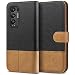 Produktbild BEZ Handyhülle für Oppo Find X3 Neo Hülle, Tasche Kompatibel für Oppo Find X3 Neo, Schutzhüllen aus Klappetui mit Kreditkartenhaltern, Ständer, Magnetverschluss, Schwarz