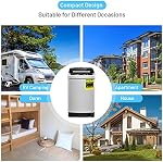 COSTWAY Portable Washing Machine, 11Lbs Capacity Full-automatic Washer with 8 Wash Programs, LED Display, 10 Water Levels, Compact Laundry Washer and Spinner Combo for Apartment Dorm, Grey
