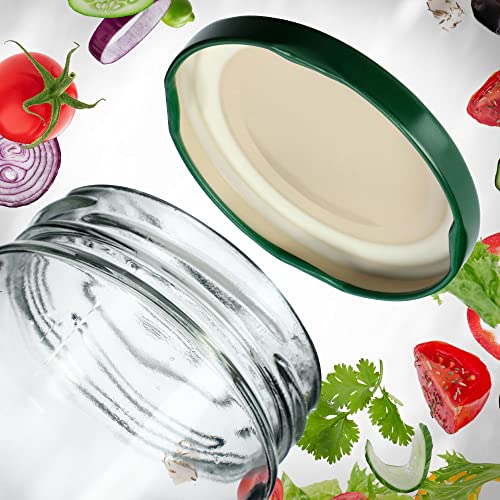 KADAX 50er Set Schraubdeckel TO66 ⌀ 66mm Grün – Twist-Off Ersatzdeckel für 235-900ml Einmach- & Marmeladengläser… – Ansicht 7