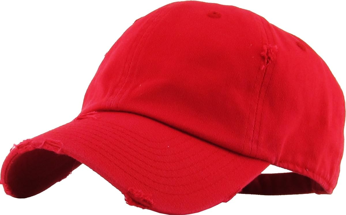 KBETHOS Vintage Washed Distressed Cotton Dad Hat Baseball Cap Adjustable Polo Trucker Unisex Style Headwear