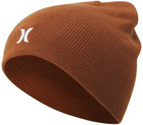 Image of Hurley Mens Beanie Icon Staples Lightweight Winter Hat | Lightweight Classic Loose Knit Fabric Delivers All-Day Warmth and Comfort for Casual Wear, Skiing or Snowboarding