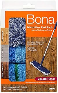 Bona Multi-Surface Floor Microfiber Cleaning Pads, 3 Pack