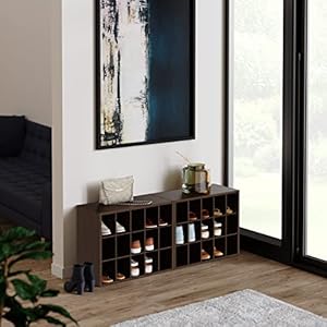 ClosetMaid 15 Cube Stackable Storage Organizer for Shoes, Bags, Crafts, Hobbies with Wood Shelves, for Closet, Entryway or Mudroom, Espresso ClosetMaid 15 Cube Stackable Storage Organizer for Shoes Bags Crafts Hobbies with Wood Shelves for Closet Entryway or Mudroom Espresso