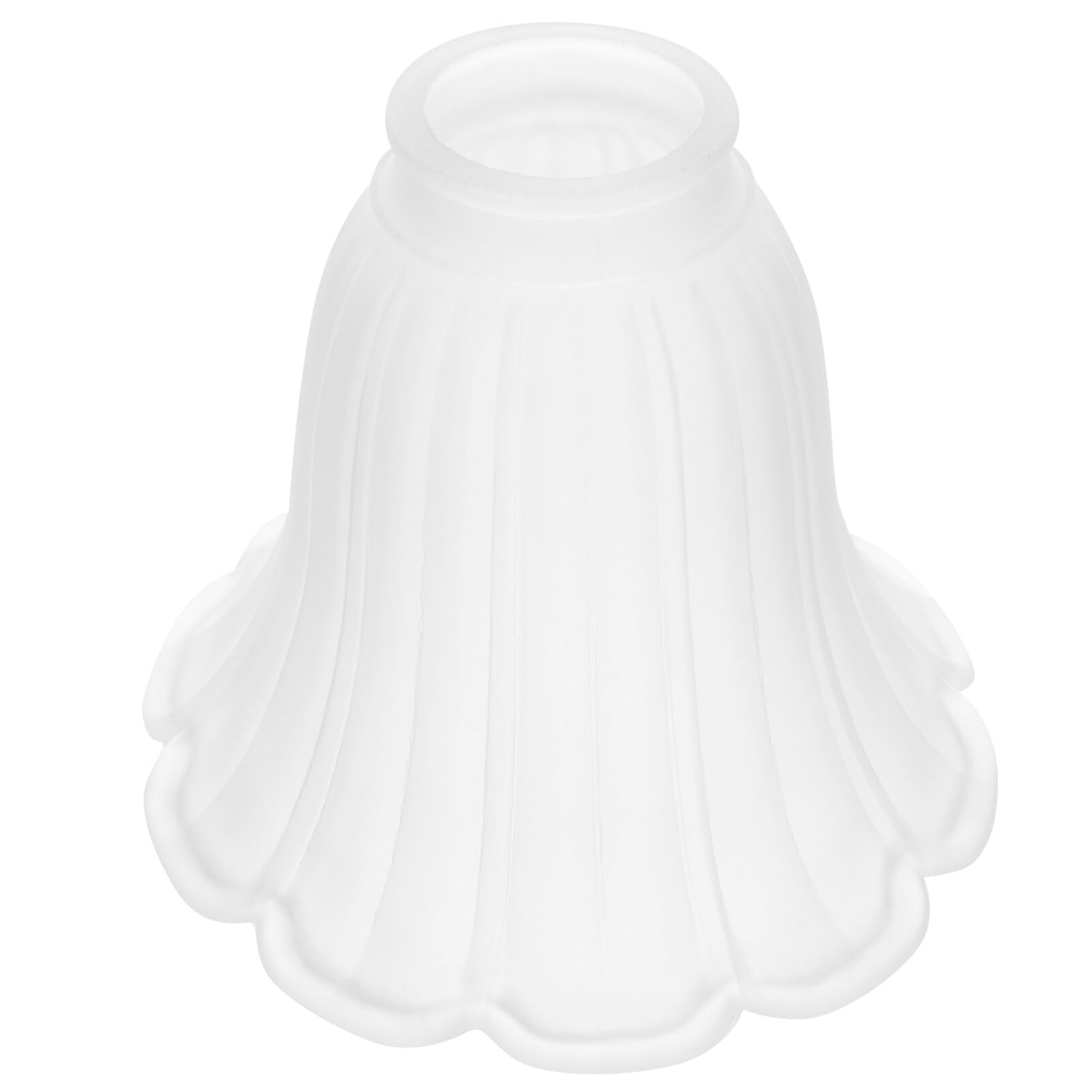 Reemplazo de pantalla de lámpara de vidrio, vidrio esmerilado con forma, 5.70 pulgadas de diámetro, blanco, para lámparas de mesa, lámparas de techo, lámparas colgantes, decoración del hogar