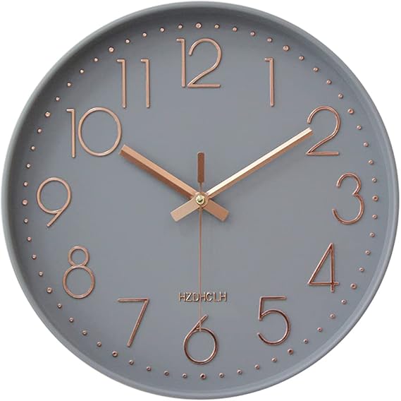 HZDHCLH Wall Clock 12 Inch Silent Non Ticking Clock for
