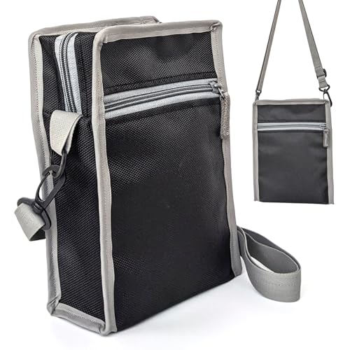 Image of Travel Crossbody Sling Bag for Man, Water-Resistant Oxford Small Shoulder Bag for Office Business, Messenger Side Bag for Passport, Mobile, Charger, Cash