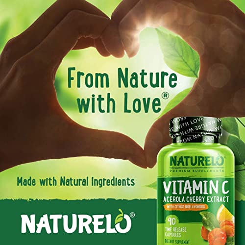 Naturelo VITAMIN-C-90 C With Organic Acerola Cherry Extract And Citrus Bioflavonoids - Vegan Supplement thumb #6