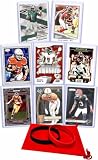 Atlanta Falcons Football Cards: Tua Tagovailoa, Michael Penix Jr., Jessie Bates III, Kyle Pitts, Julio Jones, James Pearce Jr., Bijan Robinson, Drake London ASSORTED Football Stars & GOATs Trading Card & Wristbands Gift Pack