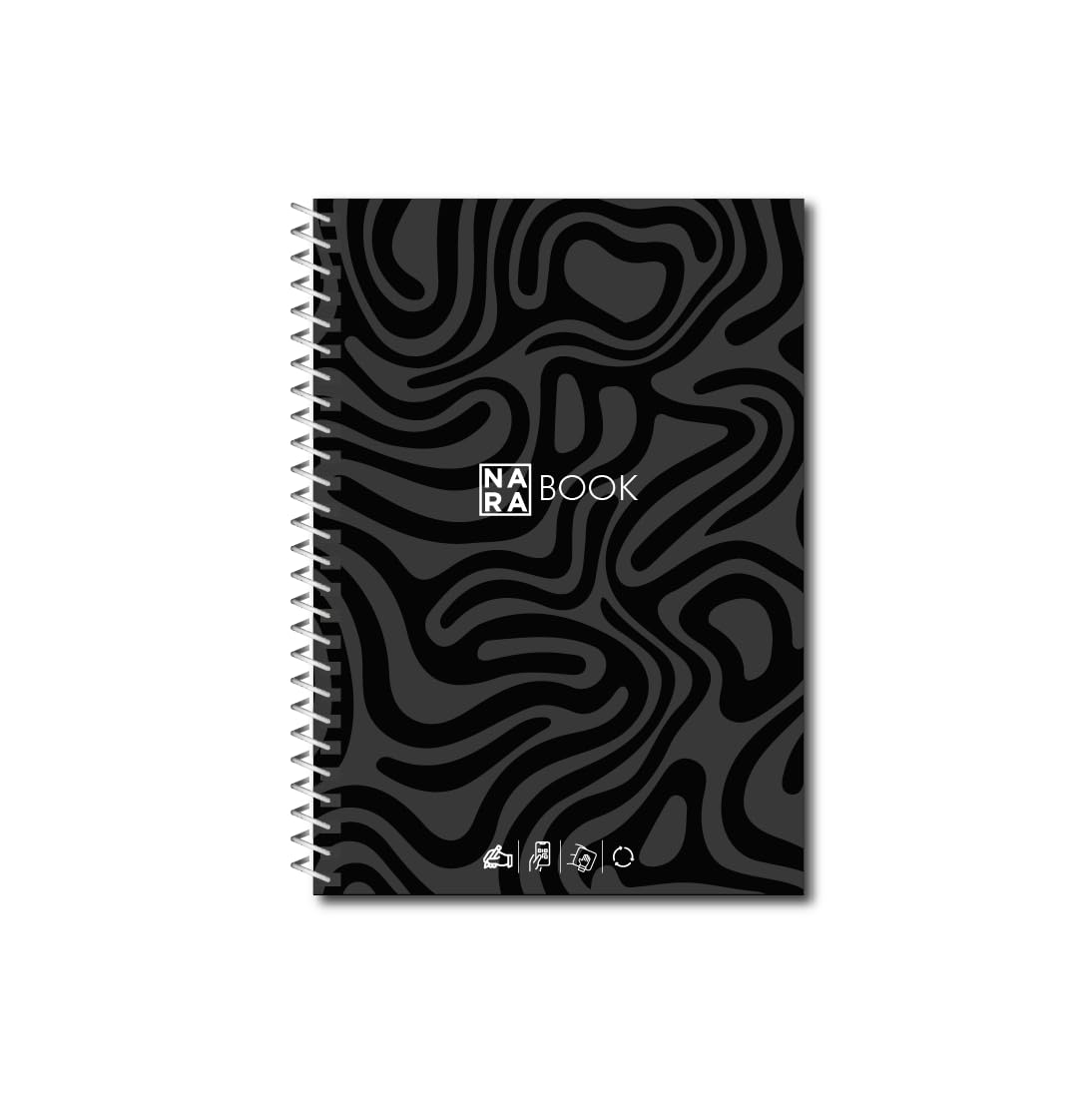 NARABOOK Smart Reusable Notebook Jet Black A5