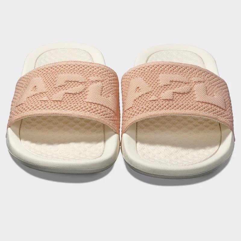 APL: Athletic Propulsion Labs Women's Big Logo Techloom Slide, Ivory/Blush, 74