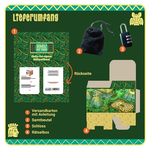 Rätselbox – Escape Room Geschenkbox im Tempel-Abenteuer-Stil – Schatzsuche als kreative Geschenkidee – Verpackung für Geburtstag, Geldgeschenke & Gutscheine