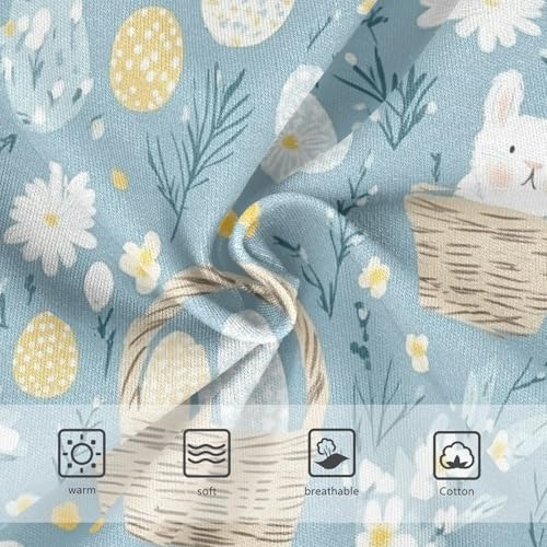 Wusikd Blue Color Bunnies Girls' Underwear Cotton Girls Briefs Soft Toddler Underwear 2T3