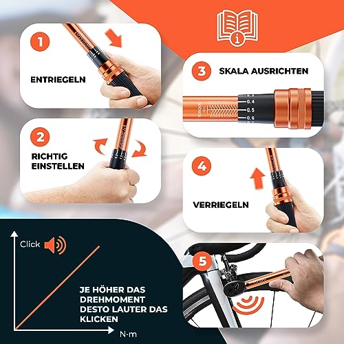 Clé dynamométrique pour vélo Fortura évite la casse carbone - 8
