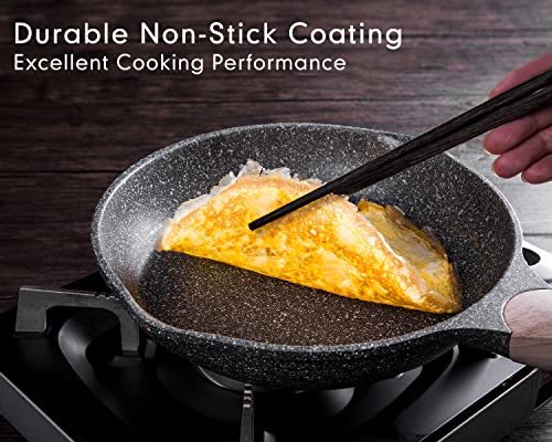 Jeetee Pots Nonstick, 1.5 Quart & 2.5 Quart Induction Granite Coating Saucepan Sets With Glass Lid & Pour Spout thumb #5