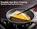 JEETEE Pots Nonstick, 1.5 Quart & 2.5 Quart Induction Granite Coating Saucepan Sets with Glass Lid & Pour Spout, PFOA Free (Grey, 4pcs Pots Set)