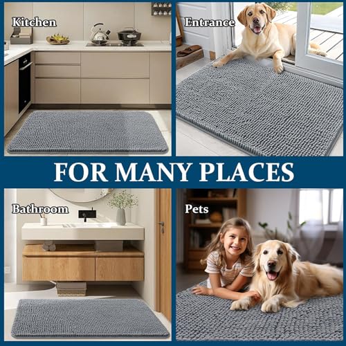 Paillasson absorbant et imperméable lavable pour intérieur et extérieur