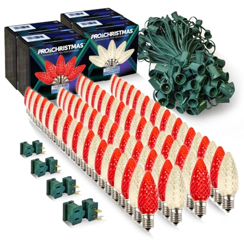 Pro Christmas C9 LED Christmas Light Kit for Rooflines & Pathways – DIY Cut to Length, Outdoor