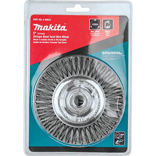 Makita A-98522 5" Stringer Bead Twist Wire Wheel, 5/8"-11 - image 3