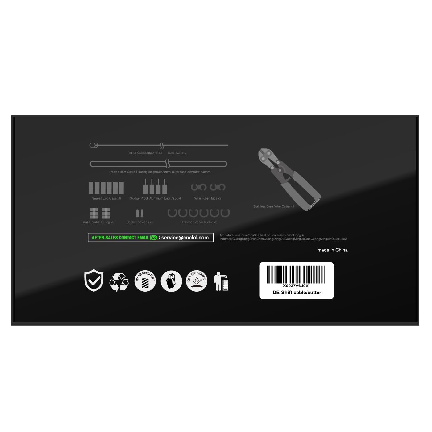 Chooee Fahrrad Schaltkabel für Shimano/Sram,Fahrrad Schaltzug mit Kabelschere Set-Universal Fahrrad Schaltseil 2.8m Mit Öl Schlauch 3.5m Schaltzugset für Rennrad, MTB, Citybike und andere.