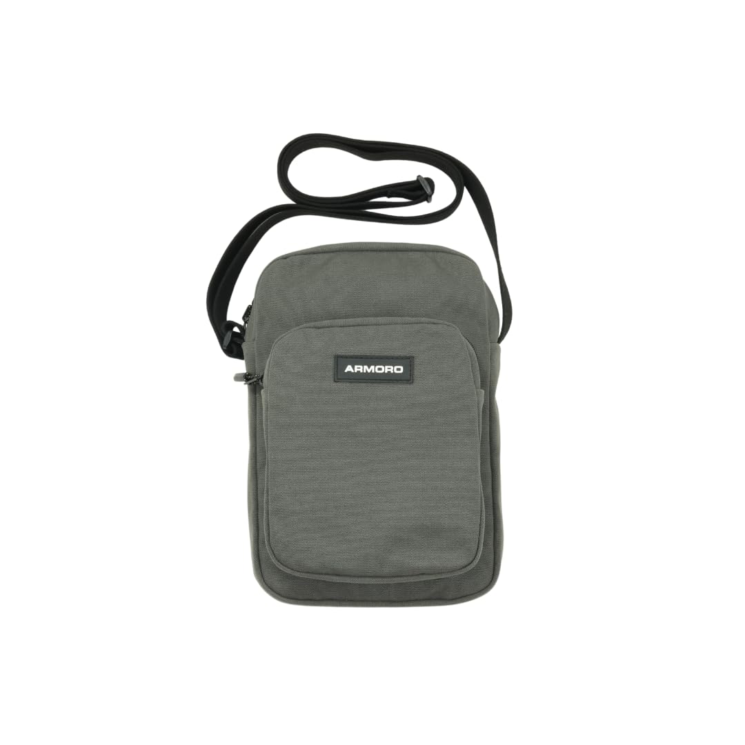 armoro Adapt Sling Bag Sabic Durable Canvas for Travel - Water-Repellent, Adjustable Shoulder Straps, YKK® Zippers, Perfect for Tablet, Kindle, Phone, Money & Essentials-picture-44