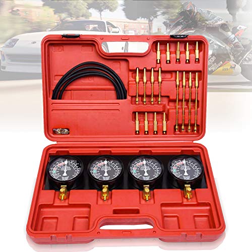 Tubiaz Synchrontester für 4 Vergaser Synchrontestgerät Vergaseruhren Synchronuhren PKW Motorrad Vakuumprüfer