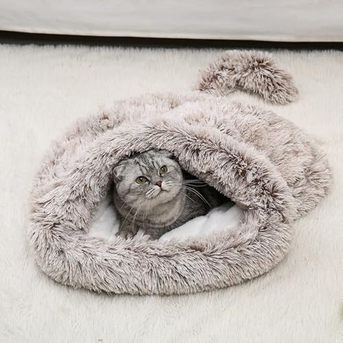 寝袋ペット 猫用寝袋 犬 猫マット クッション お洒落 お部屋 秋冬 玄関 2way ストレス解消 シンプル 暑さ対策 ぐっすり眠る ハウス 高耐久 収納便利 多機能 滑り止め 犬ベッド ペットハウス 60*55cm