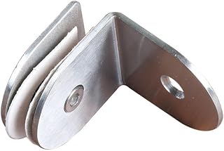 Glass Bracket Clamp Clip Satin-Finished Stainless Steel Glass Clamp Bracket Holder for Tempered Glass Door Window Balustrade Bathroom
