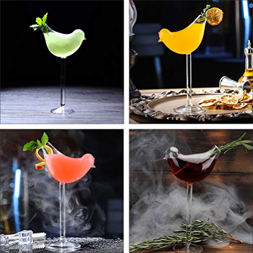 Hemoton Decoração De Casamento Decoração 2Pcs Bird Cocktail Cup Bird Glass Copo Clear Cup para Beber