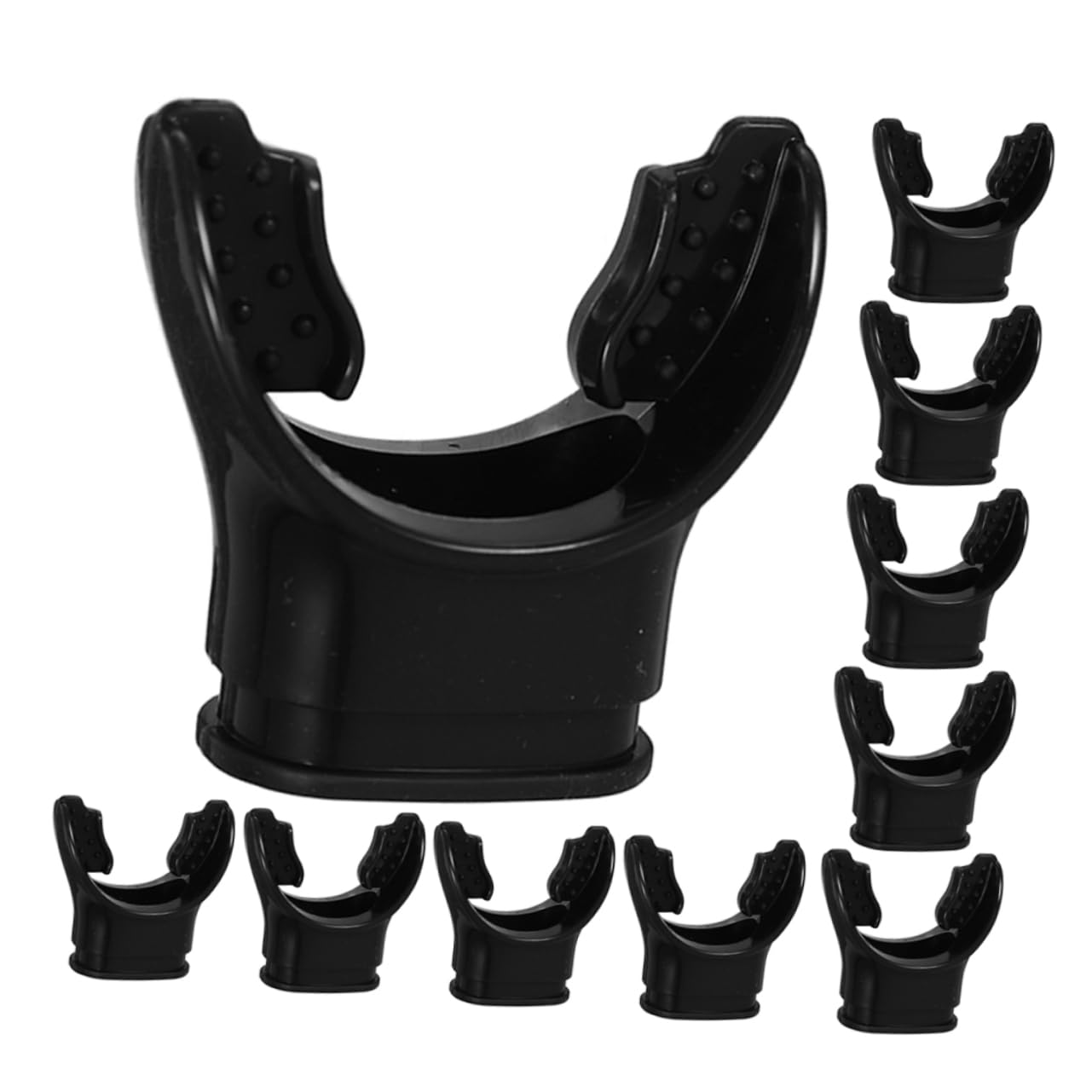 Bocchino per Immersione in Silicone Nero Resistente al Morso 10 Pezzi Ricambio per Boccaglio Subacqueo Versatile per Snorkeling e Immersioni