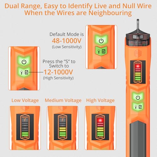 Neoteck Voltmetro Non-Contatto/Tester Voltaggio