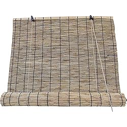 Persianas Jardin Estores de Bambú Cortina de Madera Natural | Persiana Enrollable para Ventanas (Bambú Beige, 150x200 cm)