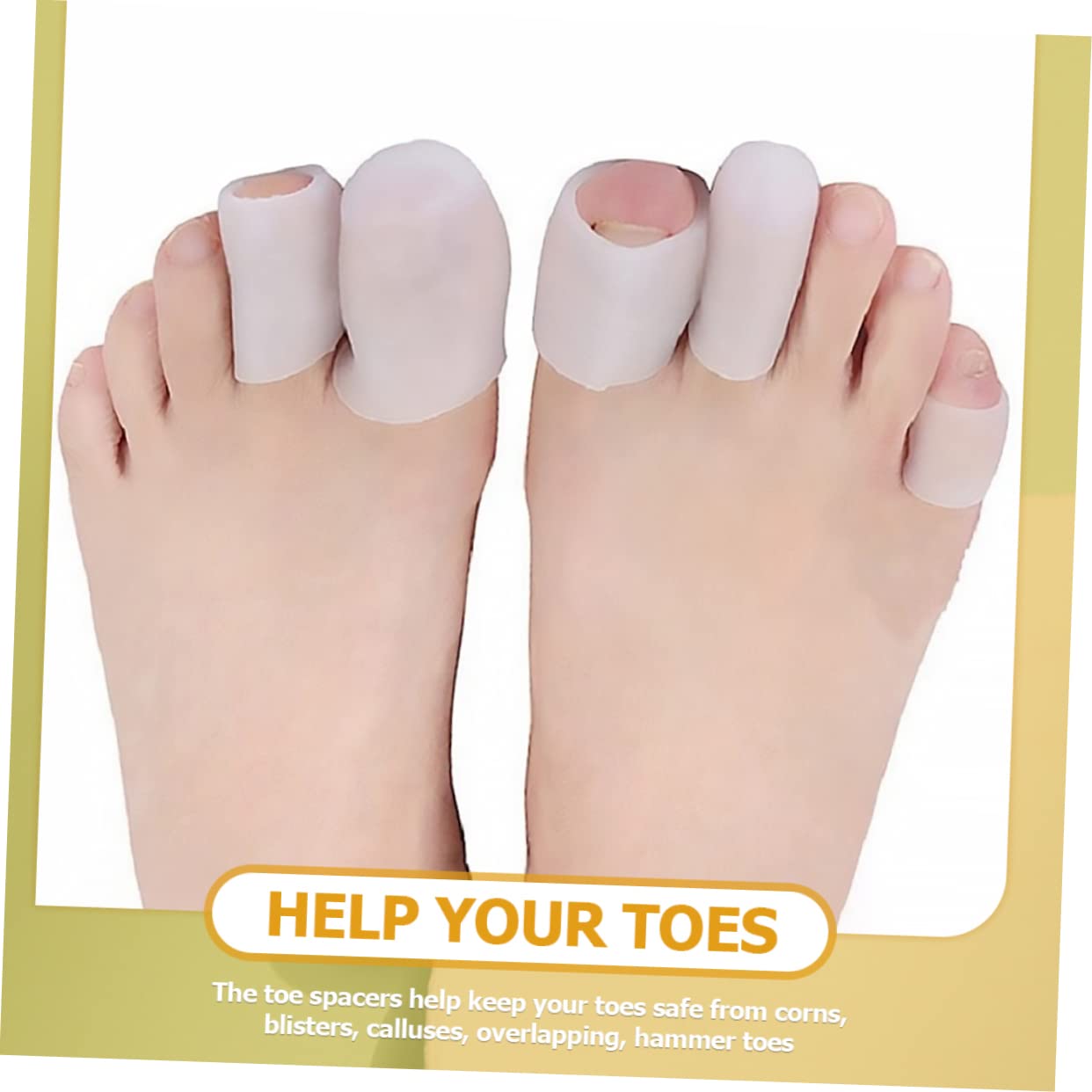 COLLBATH Gel Caps for Men 10pcs Separators Guards for Comfortable Sleeves Shoes