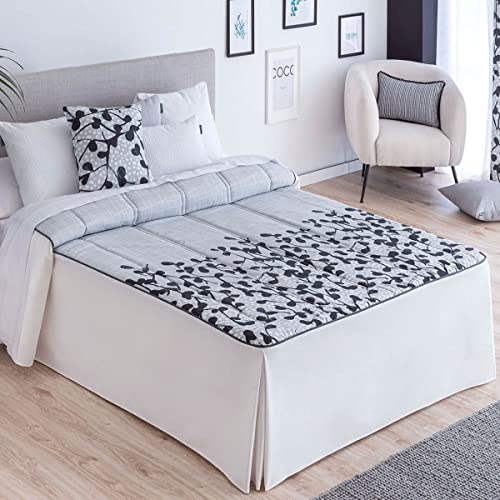 Lanovenanube Colcha edredón LLANES - Cama 105 cm - Color Azul