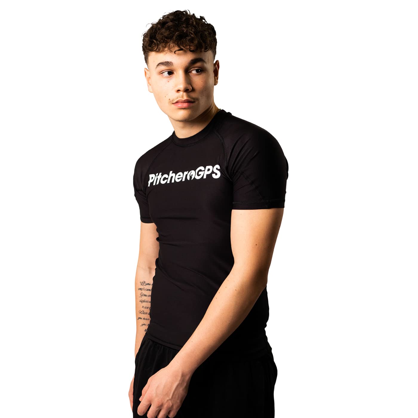 Kurzärmelige Kompressions-Baselayer – GPS-Tracker-Tasche – Erwachsene – feuchtigkeitsableitendes, atmungsaktives Gewebe – Teamsport, Fußball, Rugby, Hockey