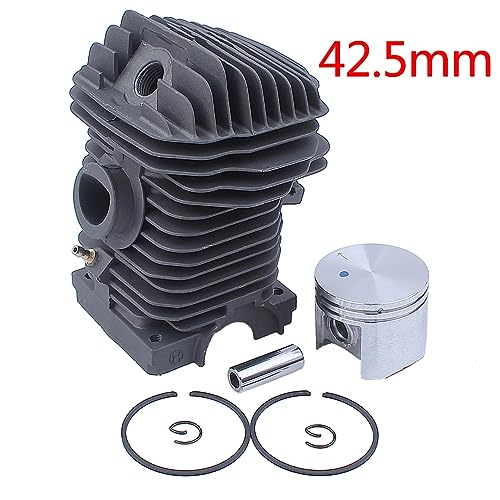Mtanlo Kolbenzylinder für Stihl Ms250 Ms230 025 023 Motor, 42,5 mm Zylinder, Kolben mit Stift, Clip, Deckel unten, Nadellager 1123 020 1209 1123 021 2500