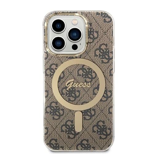 Guess Bundle Pack MagSafe 4G Ensemble coque pour iPhone 14 Pro Max + chargeur MagSafe Or 3666339102920 - vue 3